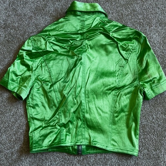 Vintage Versace Lime Green Top and Short-Sleeve Jacket - Picture 7 of 7
